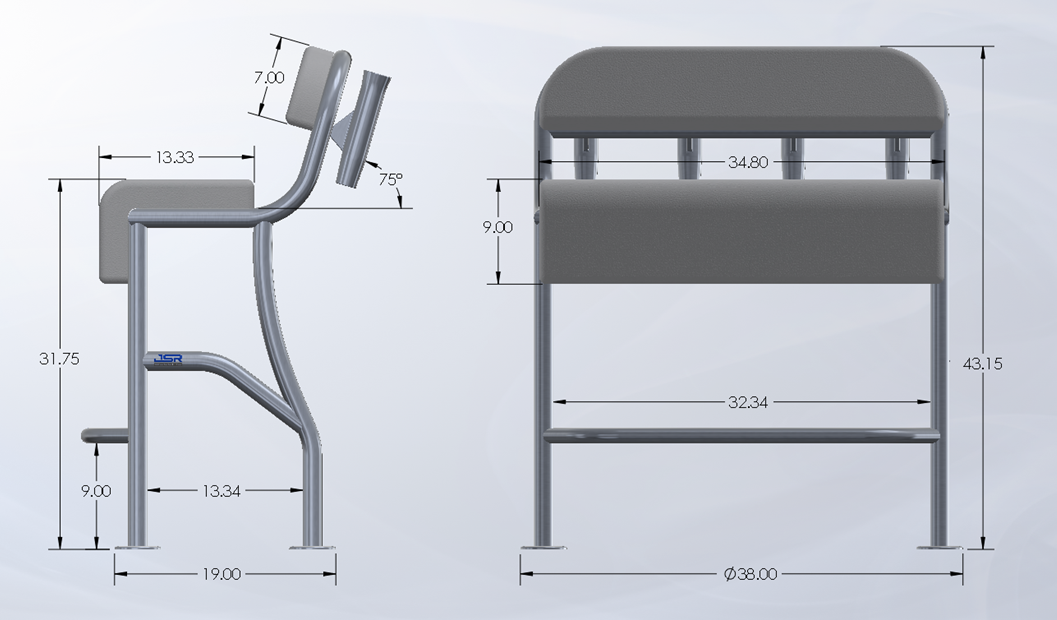 Leaning Post w/ Fixed Backrest